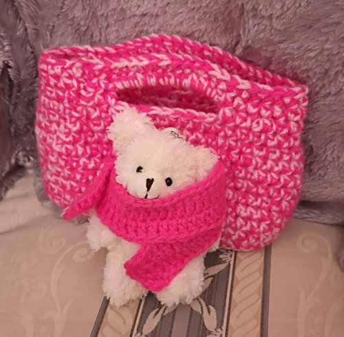 teddy-and-scarf-with-dark-pink-basket-1